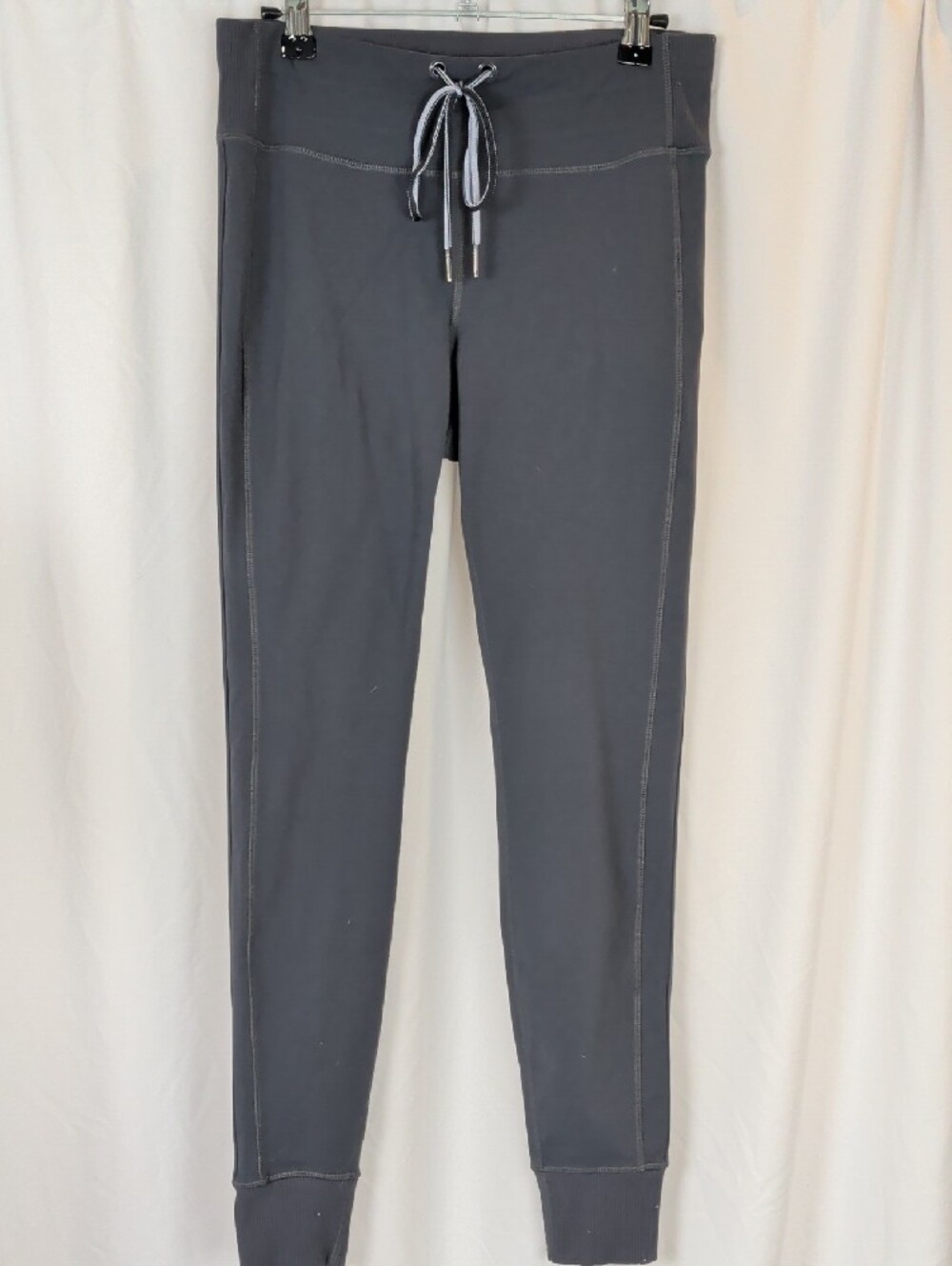 ATHLETA Charcoal Grey Drawstring Cuffed Jogger Leggings - Size M